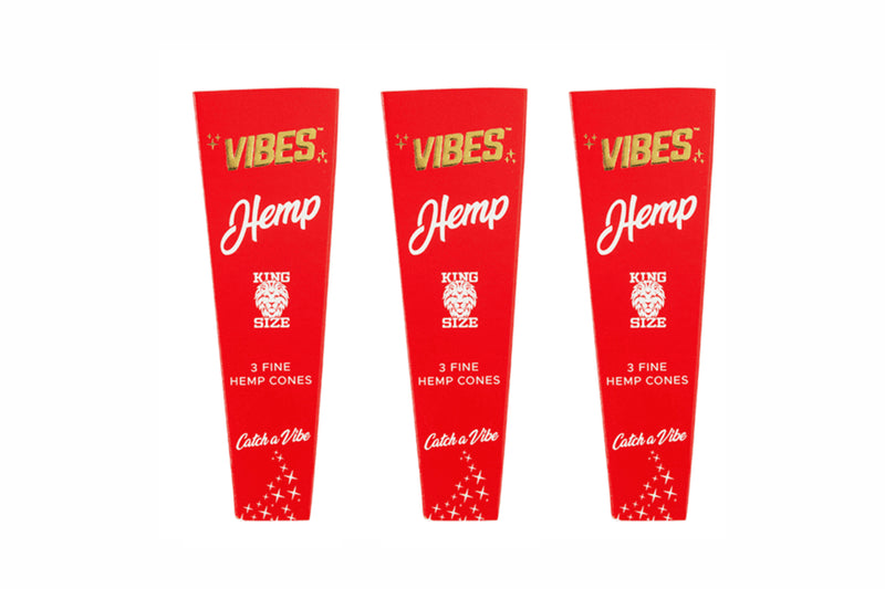 Vibes Hemp King Size Cone 3 Pack