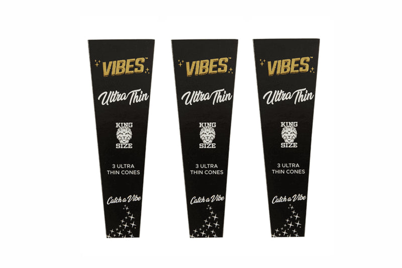 Vibes Ultra Thin King Size Cone 3 Pack